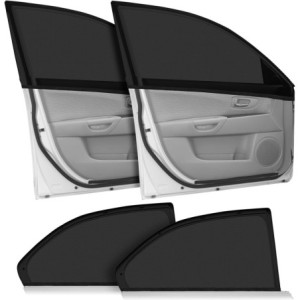 4 Parasol Coche Bebé con Protección Solar UV para Niños y Mascotas