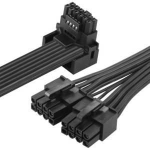 CERRXIAN Cable de alimentación ATX3.0 12VHPWR de 1 pie a 3x 8 pines, PCI-e 5.0 12VHPWR ATX3.0 600W