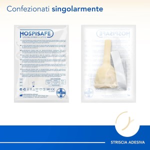 AIESI® Catéter Externo de látex para hombre con cinta adhesiva diamètre 25 mm