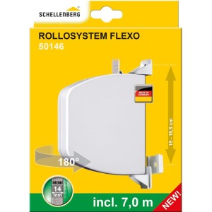 Schellenberg 50146 Enrollador de rosca FLEXO Mini con cinta, 7m