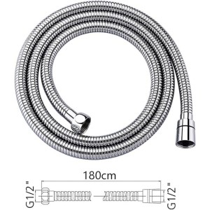GRIFEMA G851-18 Manguera Ducha, 1.8 m, Flexo de Acero, Plata, 1.8M