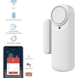 Nivian Alarma de Puerta Inteligente WiFi, Sensor Magnético para Puertas
