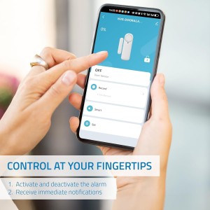 Nivian Alarma de Puerta Inteligente WiFi, Sensor Magnético para Puertas