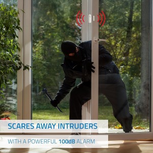 Nivian Alarma de Puerta Inteligente WiFi, Sensor Magnético para Puertas