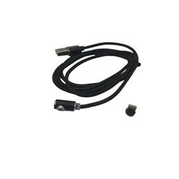 Cable usb-A con conector Lightning, acodado e imantado un metro