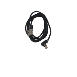 Cable usb-A con conector Lightning, acodado e imantado un metro
