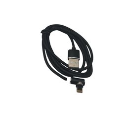 Cable usb-A con conector Lightning, acodado e imantado un metro