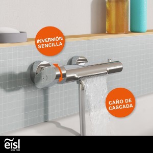 EISL CARNEO grifo mezclador para bañera, grifo mezclador con mando termostático