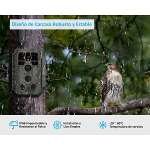 GardePro X50 Camaras de CaZa 4G LTE con App y Tarjeta SIM, 32MP 1296P H.265 Vidéo