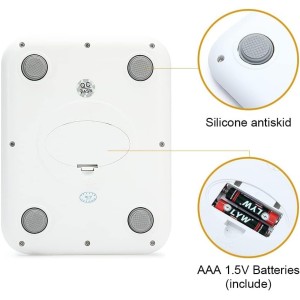 GRIFEMA - GA2002, Báscula de Cocina con Pantalla LCD, Acero Inoxidable