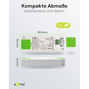 goobay 65585 Transformador LED 500 mA/20 W/Transformador LED para corriente constante