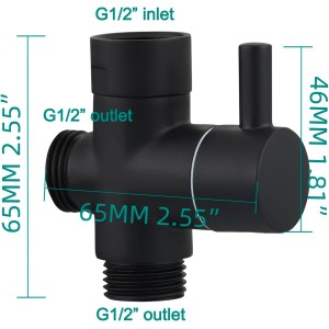CIENCIA G1 / 2" 3-Way válvula de desvío para sistema de ducha de reemplazo
