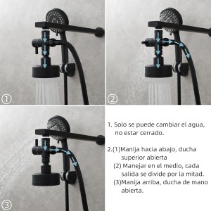 CIENCIA G1 / 2" 3-Way válvula de desvío para sistema de ducha de reemplazo