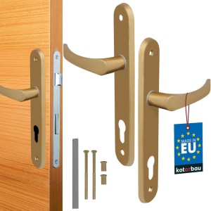 KOTARBAU® Juego de manillas para Puerta, Manilla de Cilindro de Perfil, 90 mm