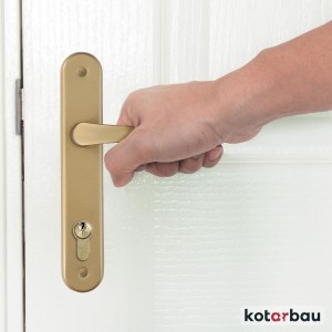 KOTARBAU® Juego de manillas para Puerta, Manilla de Cilindro de Perfil, 90 mm
