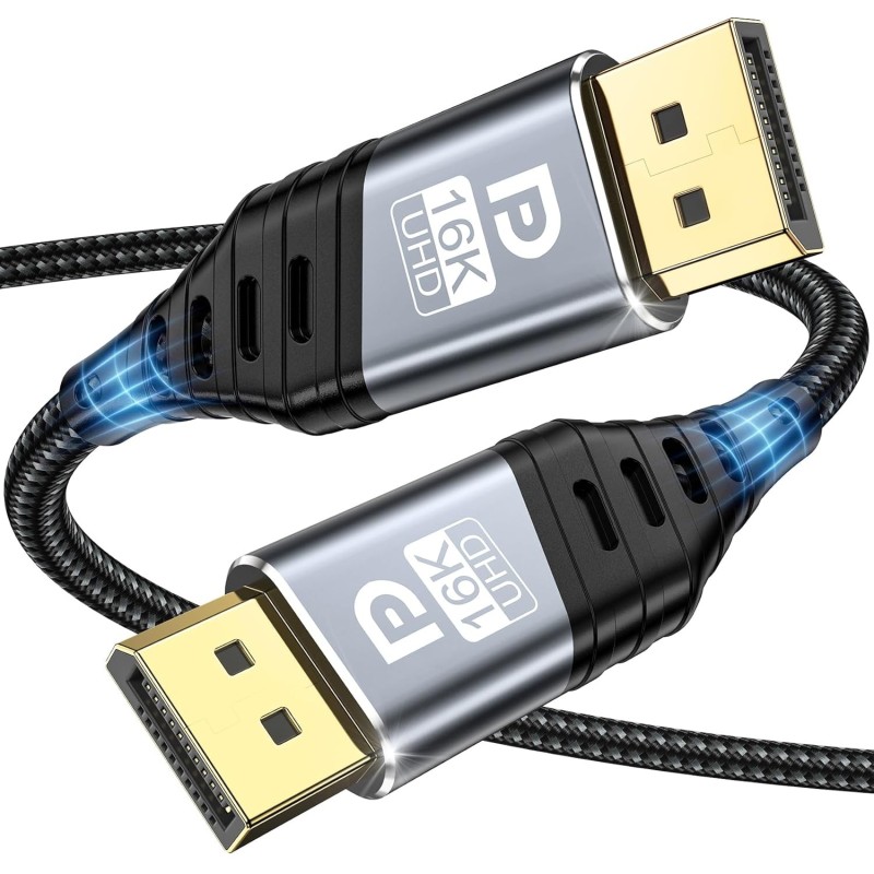 16K Cable DisplayPort 2.1, Cable DP 3M 80Gbps 16K@60Hz, 8K@120Hz