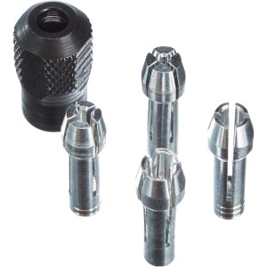 Dremel 4485 Portabrocas y Pinzas (0,8/1,6/2,4/3,2 mm) - Kit de 5 Accesorios para Multiherramientas Incluye 4 Boquillas y Tuerca