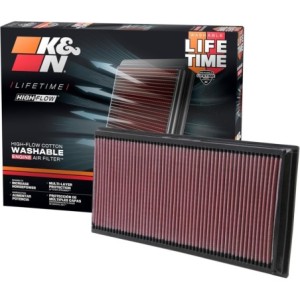 K&N 33-2857 Filtro de Aire Coche, Lavable y Reutilizable