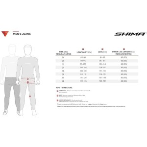 Shima Devon - Pantalones Vaqueros para Motocicleta, elásticos.Talla: 30W / 32L