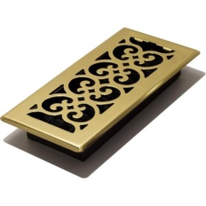 Decor Grates SPH410 Registro de suelo de desplazamiento de 4 x 10 pulgadas