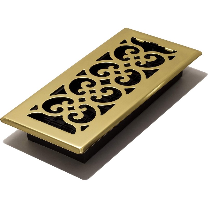 Decor Grates SPH410 Registro de suelo de desplazamiento de 4 x 10 pulgadas