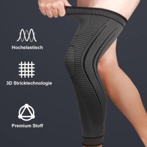 Rodillera de Compresión de Pierna Completa Rodilleras Largas Con Silicona Antideslizante.TALLA M