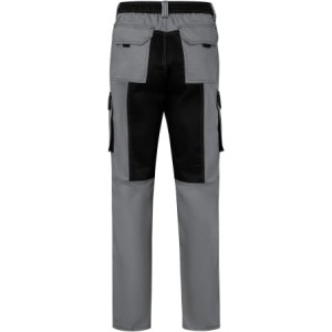 VELILLA 103020B; Pantalón Bicolor Multibolsillos; Color Gris y Negro; Talla 48