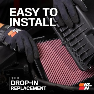 K&N 33-2857 Filtro de Aire Coche, Lavable y Reutilizable