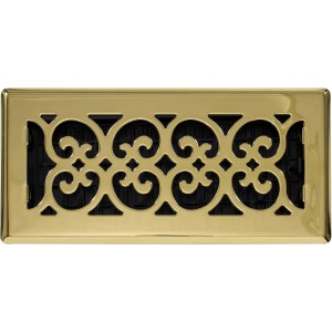 Decor Grates SPH410 Registro de suelo de desplazamiento de 4 x 10 pulgadas