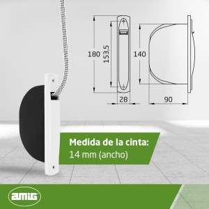 Amig - Recogedor para Persianas Compacto de Empotrar o Encastrado
