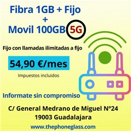 FIBRA 1GB + FIJO + MOVIL 100 GB FIBRA 1GB + FIJO + MOVIL 100 GB