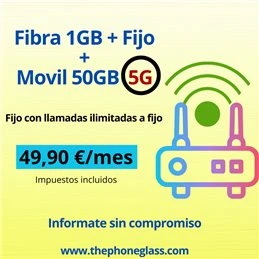 FIBRA 1GB + FIJO + MOVIL 50 GB