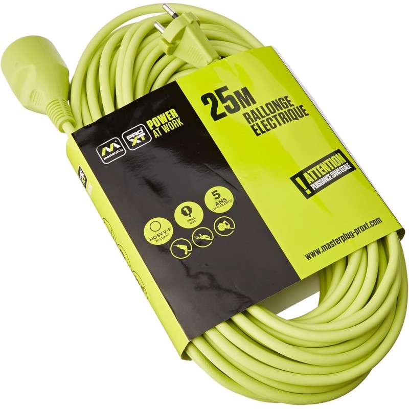 Masterplug EXF25162G1-PX - Alargador eléctrico (220 V, 25 m), Color Verde