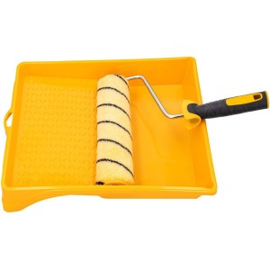 Hardy Working Tools - Kit de Pintura: Rodillo 25 cm Ø48 mm con Mango Bimaterial + Bandeja
