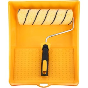 Hardy Working Tools - Kit de Pintura: Rodillo 25 cm Ø48 mm con Mango Bimaterial + Bandeja