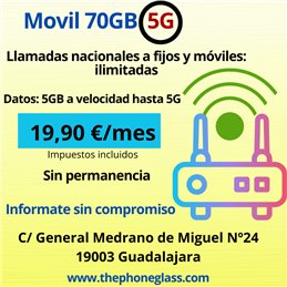 LINEA MOVIL 70 GB