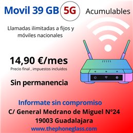 LINEA MOVIL 39 GB