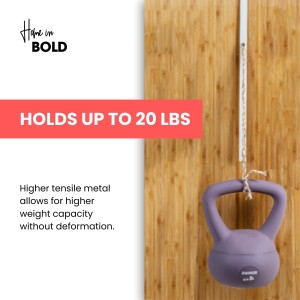 Home in Bold Colgador de espejo para puerta ajustable de 14.5 pulgadas