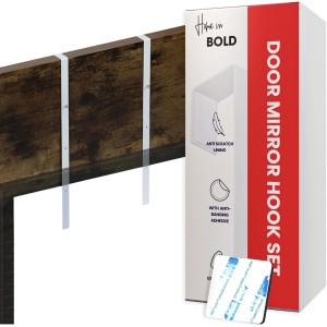 Home in Bold Colgador de espejo para puerta ajustable de 14.5 pulgadas