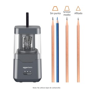 Amazon Basics Sacapuntas eléctrico portátil, hoja en espiral