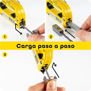 Rapid NUNU Grapadora Manual 3 en 1 para Madera con 3.000 Grapas y clavos