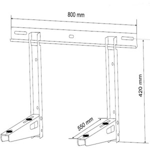 Maclean Brackets MC-623 - Soporte para el equipo de aire acondicionado AEG hasta 200 kg