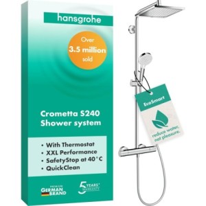 hansgrohe Crometta E - sistema de ducha ahorro de agua (EcoSmart)