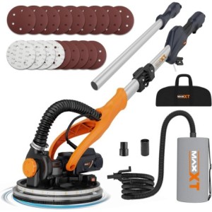 Lijadora Jirafa MAXXT 820W: plegable con tubo de extensión (110 cm/165 cm)