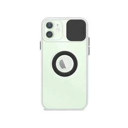 Funda iPhone 12 Mini Transparente con Anilla y Cubre