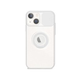 Funda iPhone 13 Mini Transparente con Anilla y Cubre Cámara