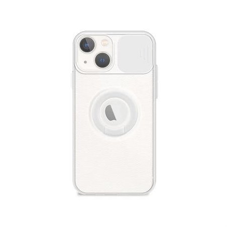 Funda iPhone 13 Mini Transparente con Anilla y Cubre Cámara