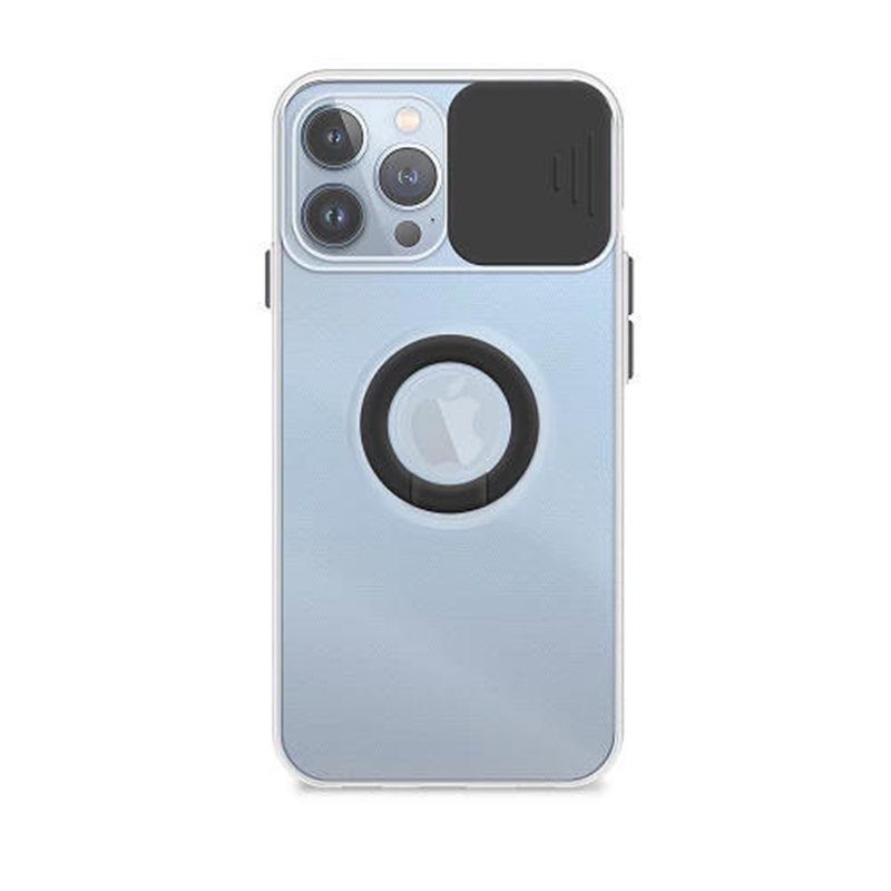 Funda iPhone 13 Transparente con Anilla y Cubre