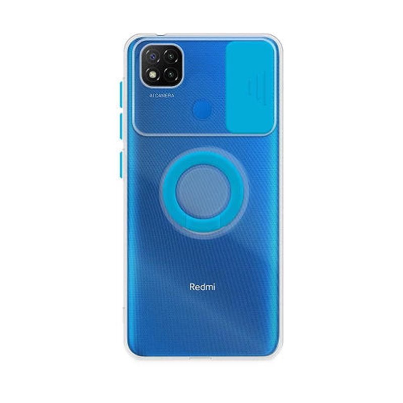 Funda Xiaomi Redmi 9C Transparente con Anilla y Cubre Cámara Funda Xiaomi Redmi 9C Transparente con Anilla y Cubre Cámara