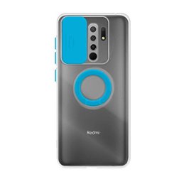 Funda Xiaomi Redmi Note Transparente con Anilla y Cubre Cámara